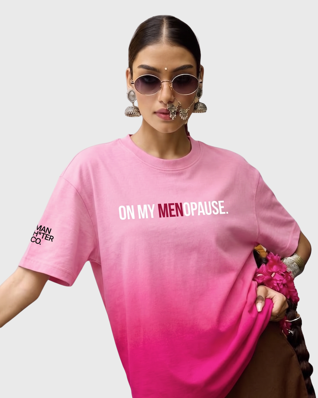 The Man Hater Co. MENopause Pink Gradient Women's Tee