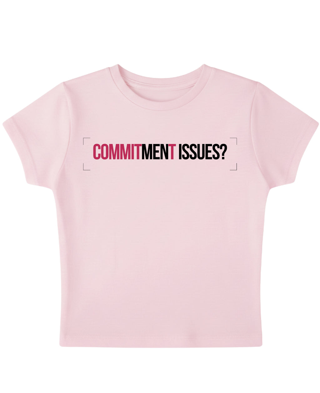 Baby Pink Baby Tee Front Design
