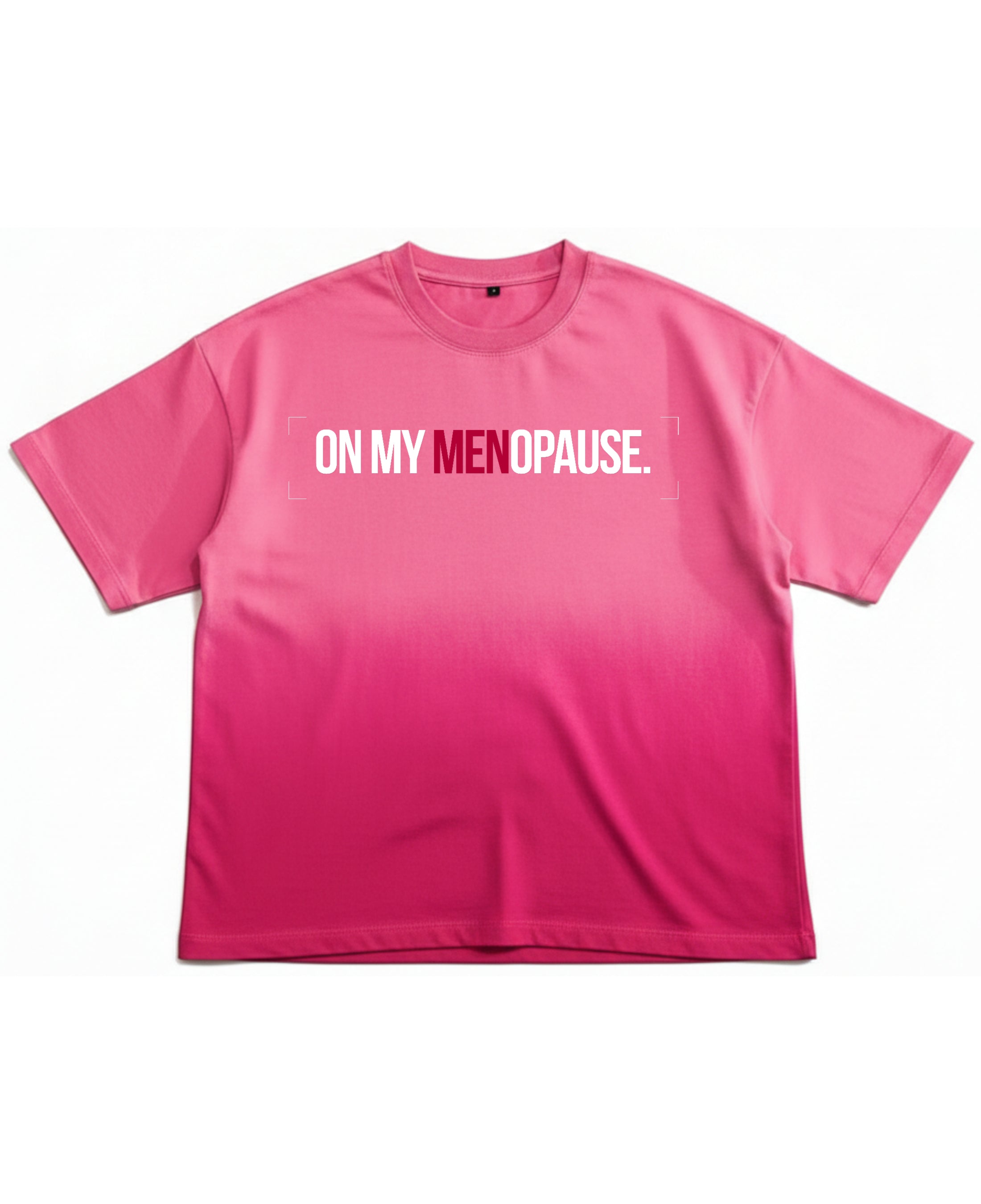 Pink Sunfade Ombré Wash Boxy Fit T-shirt Front Design